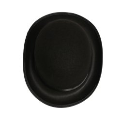 Sort bowlerhat i filt