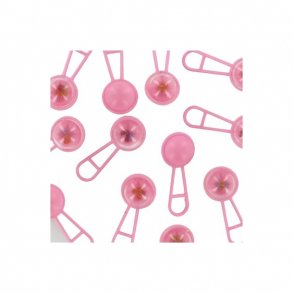 Mini skallror med kulor 24 st. rosa