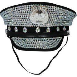 Politihat med bling