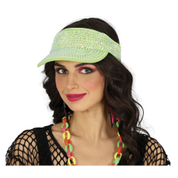 Visir med rhinsten - grn