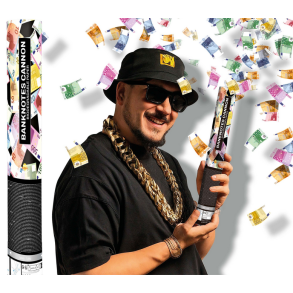 Konfettirr med Eurosedler