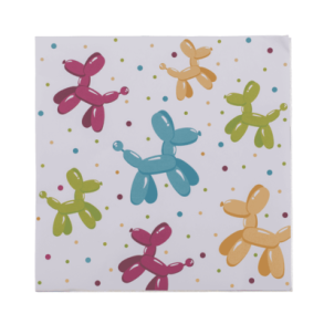 Servetter med ballongdjurstryck