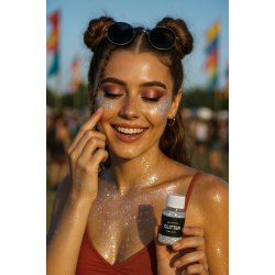 Vitt Glittergel f�r Makeup