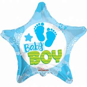 Folie ballon Stjerne BABY BOY   46 cm