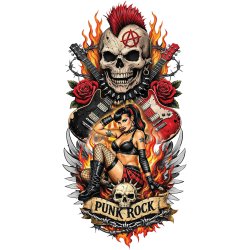 Tatuering i PUNKROCK-f�rger