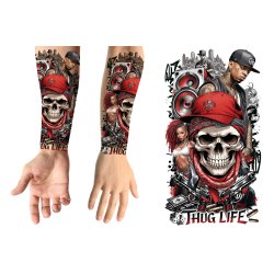 Tatuering i f�rgerna THUG LIFE