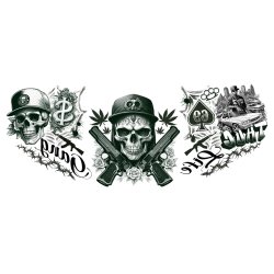 Tatuering f�r halsen GANGSTER