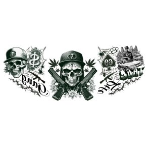 Tatuering f�r halsen GANGSTER