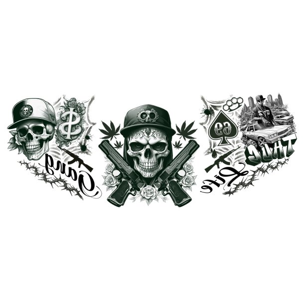 Tatuering f�r halsen GANGSTER