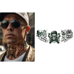 Tatuering f�r halsen GANGSTER