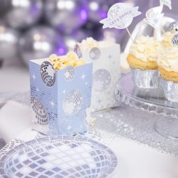 Disco popcornkoppar - Silverboll