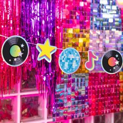 Disco retro karton guirlande