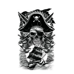 Falska tatueringar - Pirat - 14x30