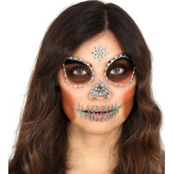 Ansiktsdekoration skelett-grn