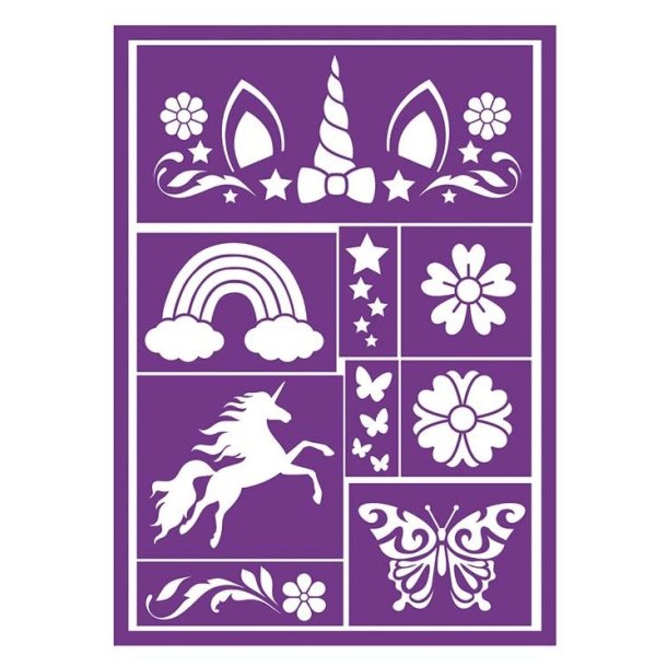 Makeup skabelon Enhj�rning