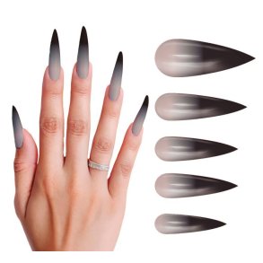 12 Gothic negle - med lim 