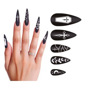 12 Vampyr negle - med lim