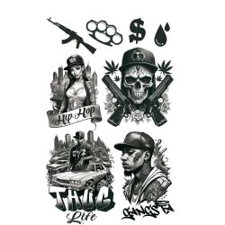 Falske tatoveringer - thugLife - 14X30