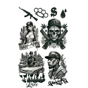 Falske tatoveringer - thugLife - 14X30