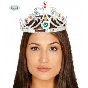 Dronningekrone med store plaststen