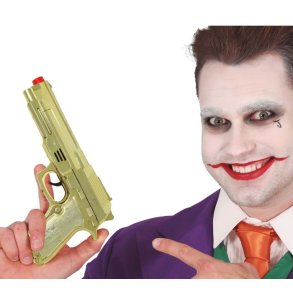 Guld metall pistol - 22cm