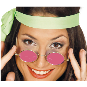 Lennon glas�gon med rosa glas