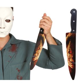 Seriemorder kniv til halloween - 37 cm