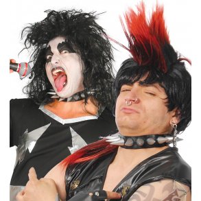 Punker halsbnd med store nitter