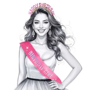 Birthday Girl set i Pink