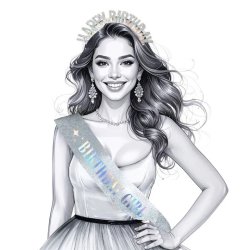 Happy Birthday set i silver