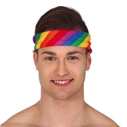 Regnbuefarvet bandana 