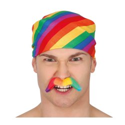 Regnbuefarvet bandana 