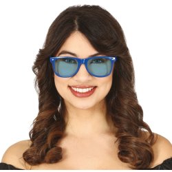 Solbrille i bl med bl glas