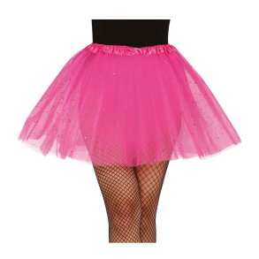 Glitter tyl skrt i Pink
