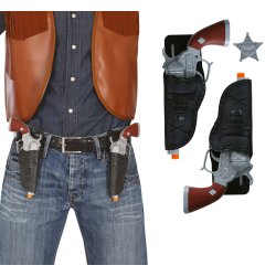 2 Pistoler med etui og Badge