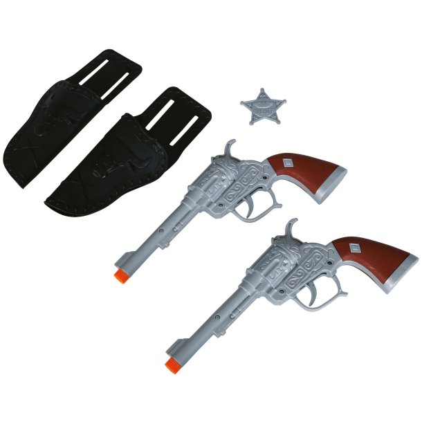 2 Pistoler med etui og Badge