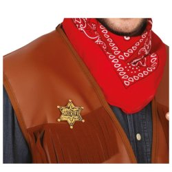 Sherif stjerne i guldfarvet metal p nl