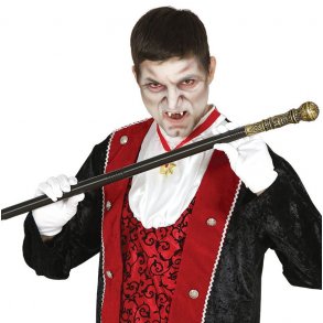 Stok med Guldmeleret Knop 3delt