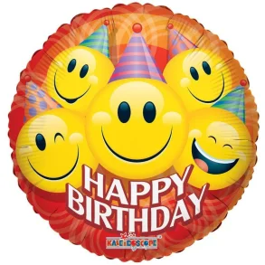Folieballon med smileys