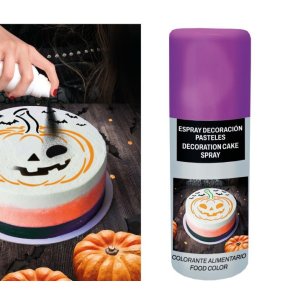 Halloween kagepynt spray - lilla - 100ml