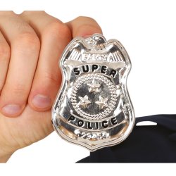 Politi skilt - Super police i Metal 