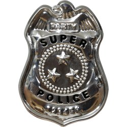 Politi skilt - Super police i Metal 