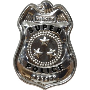 Politi skilt - Super police i Metal 