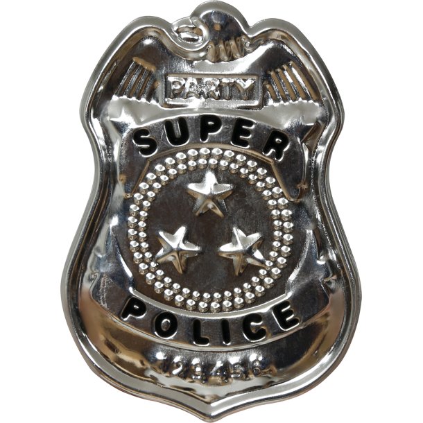 Politi skilt - Super police i Metal 