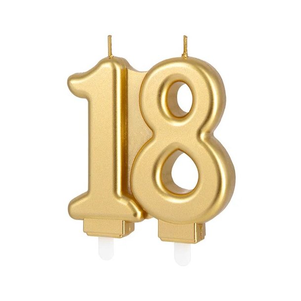 18 �rs kagelys i guld