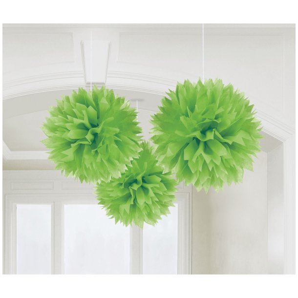 Vv pompom  40cm Limegrn 3stk