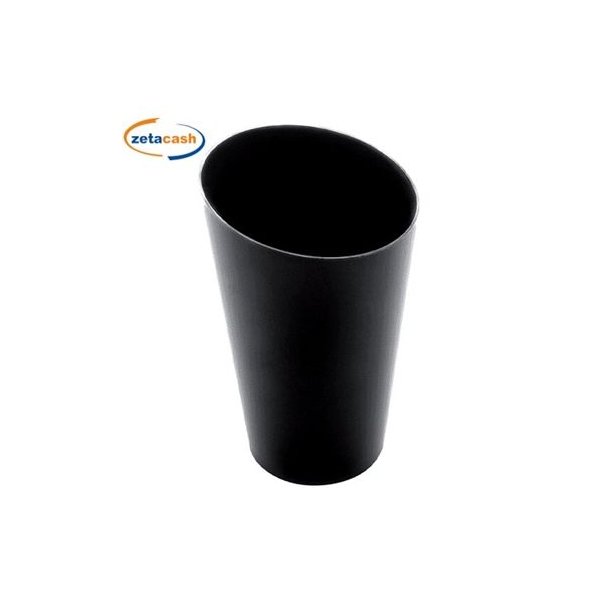 Serveringsglas i sort plast