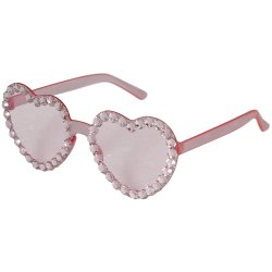 Hj�rtglas�gon med stenar - Rosa