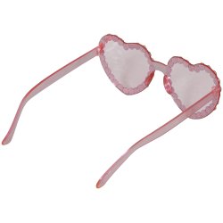 Hj�rtglas�gon med stenar - Rosa