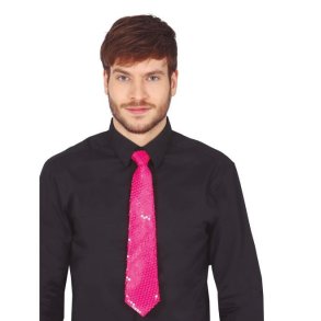 Slips med paljetter i neon pink